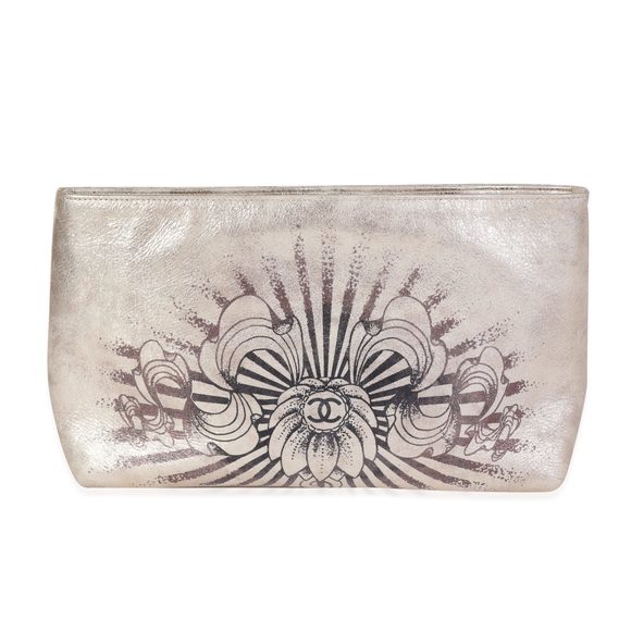 Chanel Metallic Gold Iridescent Calfskin Paris-Bombay Frame Clutch - Picture 3 of 6